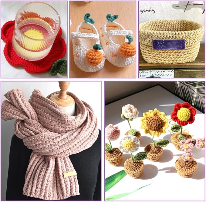 kgxulr 5.5 mm Crochet Hook, Aluminum Soft Grip Rubber Handle Needles Ergonomic Knitting Needles Crochet Needle for Beginners and Handmade DIY Knitting Crochet (5.5 mm)