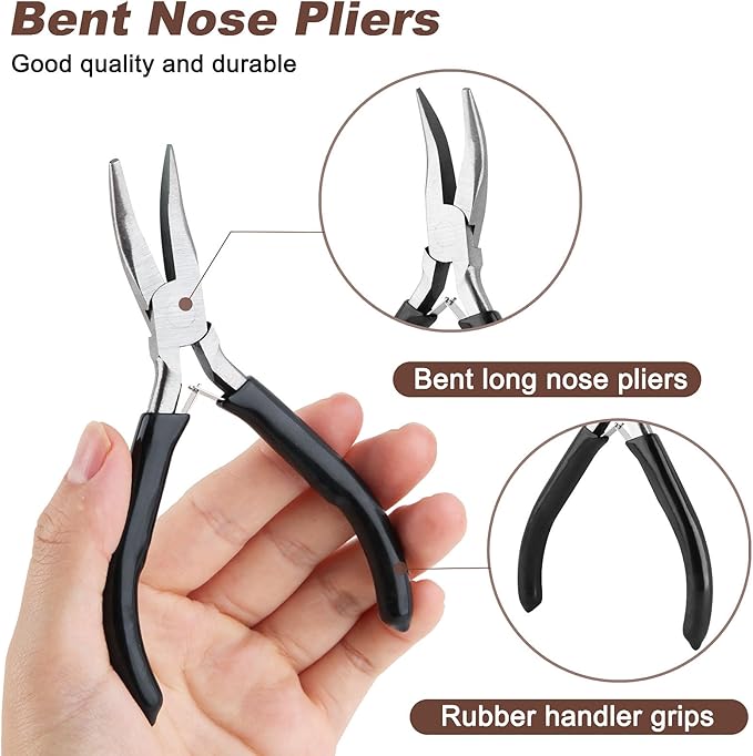 1200Pcs Silver and Gold with Pliers Jump Rings Jewelry Making Kit and Necklace Clasps Kit ，for Jewelry Making and Necklace Repair Supplies