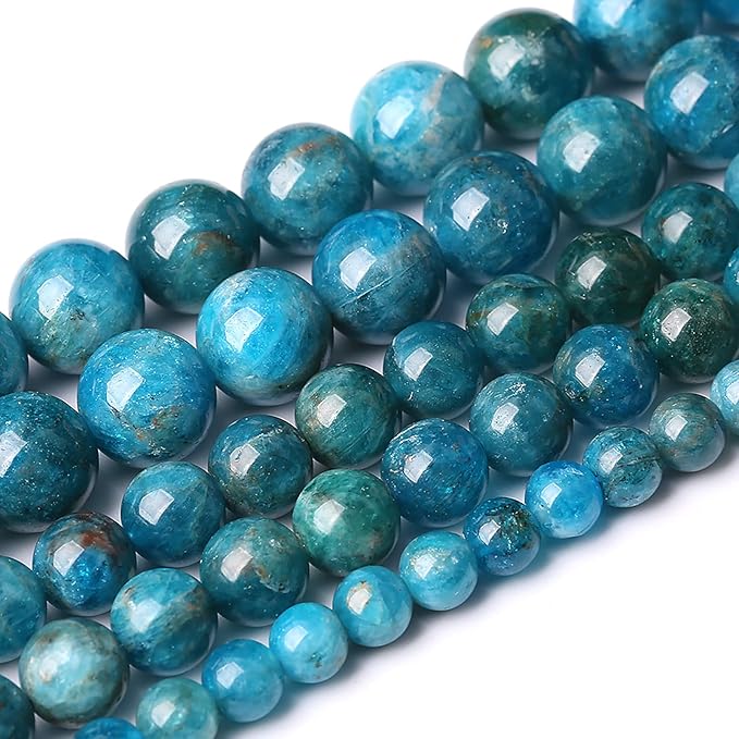90PCS 4mm AAA Natural Blue Apatite Stone Beads Gemstone Round Loose Spacer Beads for Jewelry Making DIY Bracelet Necklace 15"
