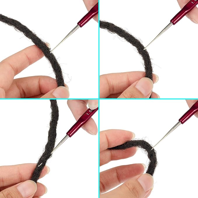Crochet Hook Hair Tool, Needle Hooks Dreadlock Kit for Braid Dreadlocks