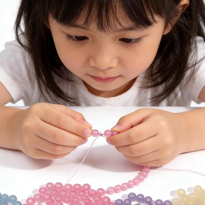 NikkiGuo 1000pcs Pony Beads, 15 Color Kandi Beads for Bracelets Making Kit, Hair Braids Crafts Jewelry Making Crafts Friendship Necklace Earrings DIY (UV Color Mixing)