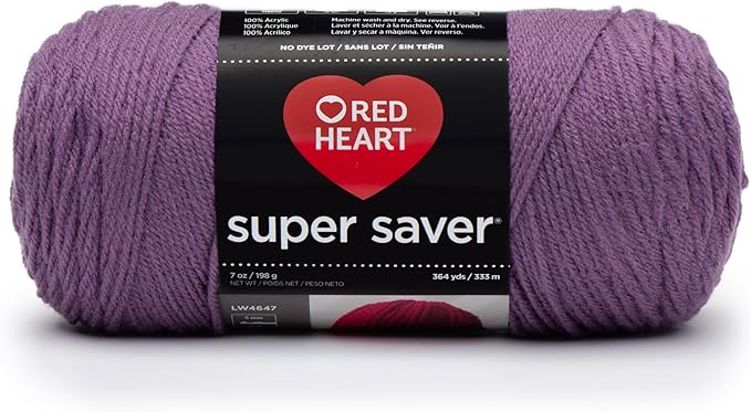 RED Heart Super Saver Yarn, Medium Purple
