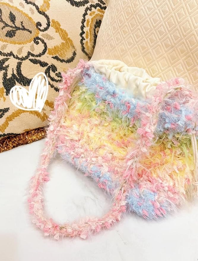 Hand Spun Art Yarn 4 Pack of 50g/Skein Fancy Yarn Multifiber Multicolored with Hand Blended Handmade for Jewelry Making Junk Magazines Knitting Crafts Textile Decorative Tassels Card Making