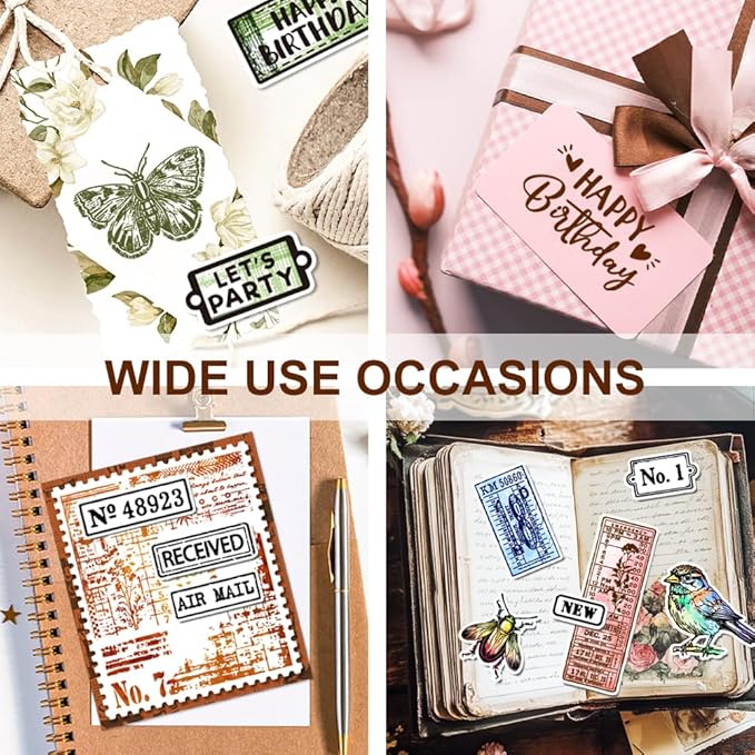 29 Pcs Acrylic Stamps for Crafting Card Making Supplies Set Include 3 Acrylic Clear Stamp Blocks, 6 Clear Silicone Stamps Seals, 20 Craft Ink Pads Stamp for DIY Scrapbooking Journal