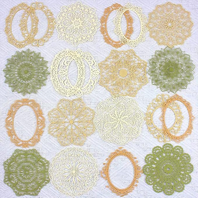 Vintage Scrapbook Paper Lace Cutouts for Scrapbooking Supplies,20 Pcs Decorative Retro Cutout Paper Frame for Junk Journals DIY Art Craft Album Planners