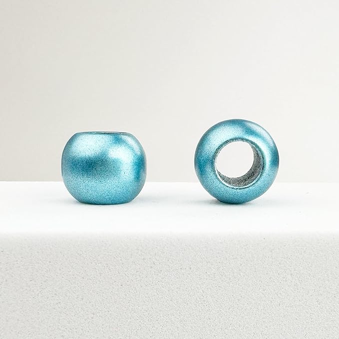 300 acrylic large hole beads for crafts 10mm x 12mm acrylic barrel beads with 5.7mm large hole, matte turquoise