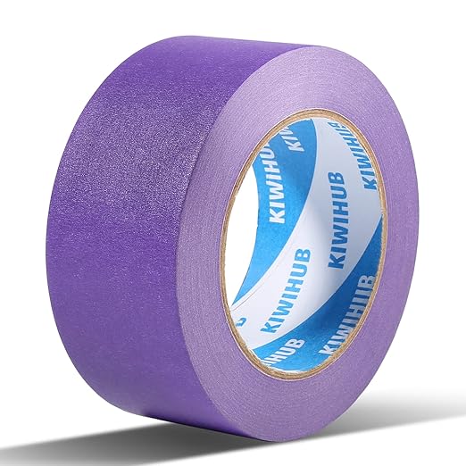 Purple Painters Tape,2 inch x 60 Yards x 3 Rolls (180 Yards Total) - Medium Adhesive Masking Tape for Painting,Labeling,DIY Crafting,Decoration and School Projects