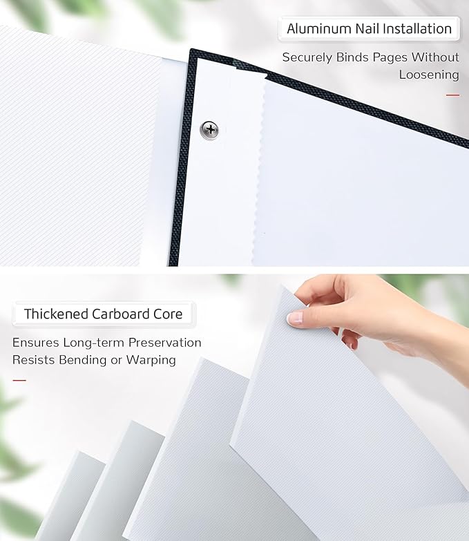Photo Album Self Adhesive Scrapbook Album for 3x5 4x6 5x7 8x10 Pictures,60 Pages Linen Cover with Display Window DIY Photo Book,Ideal Gifts for Family Travel Wedding Baby