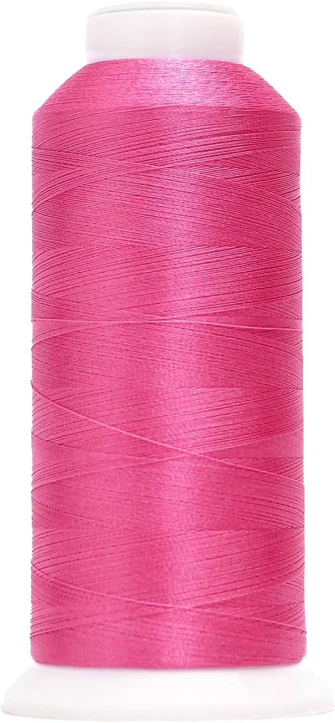 High Tenacity Polyester Embroidery Machine Thread 40WT(120D/2) 4000M Per Spool for Commercial and Domestic Embroidery Machine (Pink Rose-1990)