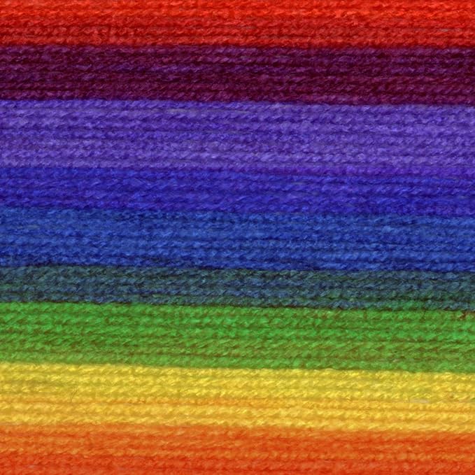 (3 Pack) Lion Brand Yarn Mandala Baby Yarn, Rainbow Falls