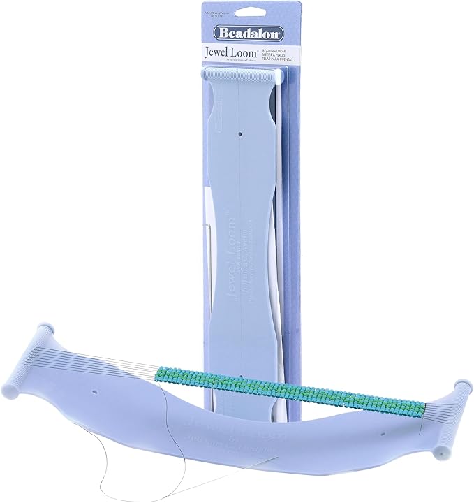 Beadalon Jewel Loom – 2.75" x 10.5" Jewelry Weaving Loom for Bracelets, Cuffs & Bead Patterns