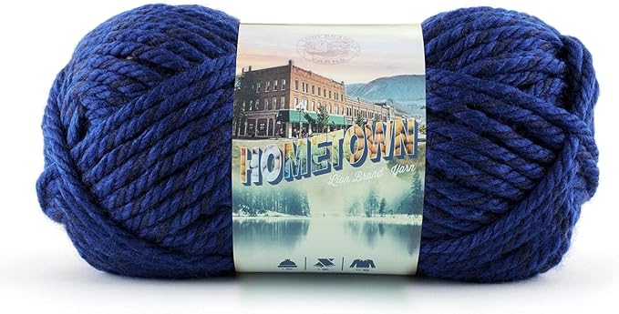Lion Brand Yarn 135-109 Hometown Yarn, Fort Worth Blue (1 skein)