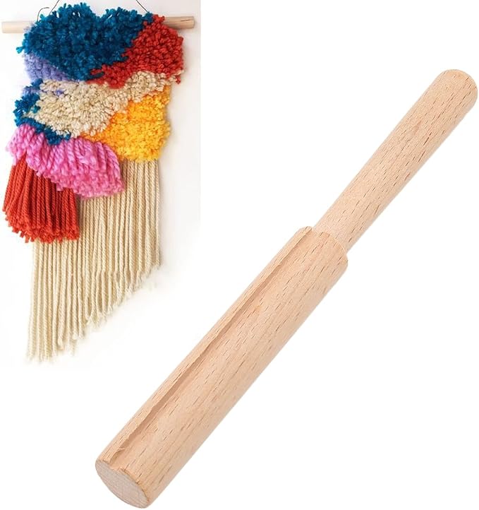 Hook Tool, Handcraft Wooden Crochet Yarn Cutter Tool for Rug Tapestry Making