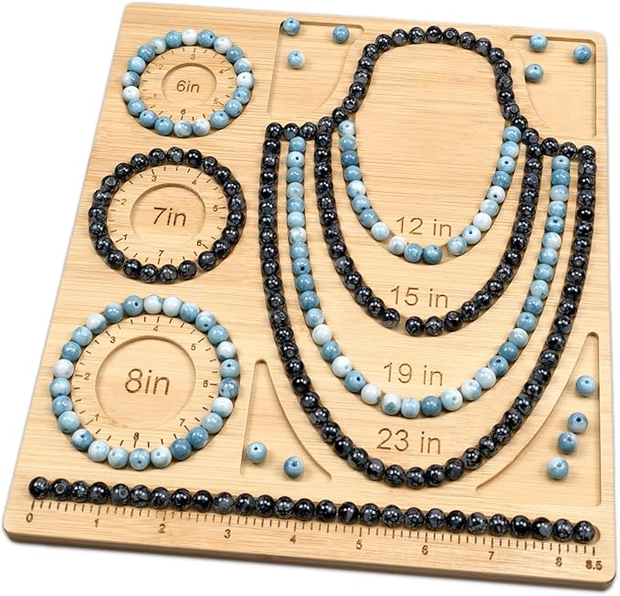 Petoysoso Bead Boards for Jewelry Making, Bamboo Beading Board for Necklace & Bracelet,Jewelry Making Supplies,Bead Tray Supplies DIY