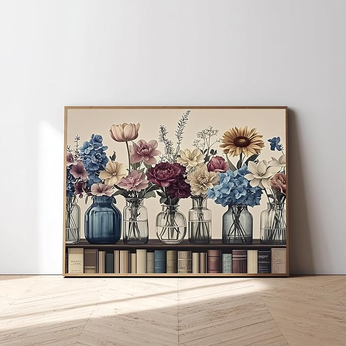Paint by Numbers for Adult, Vintage Book Paint by Numbers Kit for Adults Beginners, DIY Acrylic Painting on Canvas for Home Wall Art Decor 16x20Inch