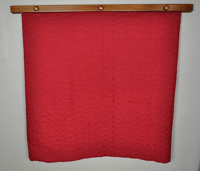 RRD Quilt Hanger for Wall for Display (54") Amish Made Wooden Quilt Rack Wall Mount - Rustic Tapestry Quilt Wall Hangers (Maple Wood, Natural Stain, 54" Long)