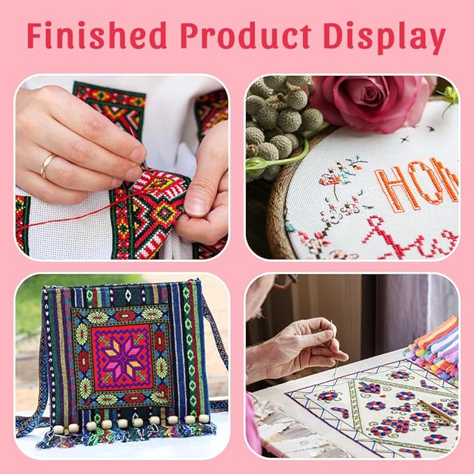 Crafts Floss, Cross Stitch Threads, Friendship Bracelets Floss, Cotton Thread Cross-Stitch Thread for Cross Stitching, Embroidery, DIY Bracelets, Friendship Bracelets Floss Craft Projects