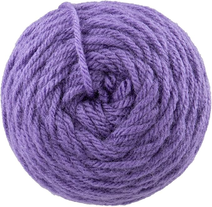Craft County Size 4 (Medium) 100% Acrylic Fiber Yarn – Variety of Color and Pattern Options – Great for Crochet, Knitting, and Weaving (Lavender)