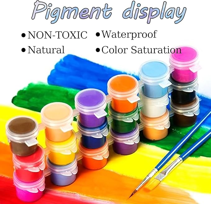 Canrichshop 4 Pack Framed DIY Paint by Numbers Kit for Adults Beginner,Fruit Oil Painting Easy Paint by Number with Canvas,Acrylic Paint Kit Arts and Crafts for Adults for Decor 8x8inch