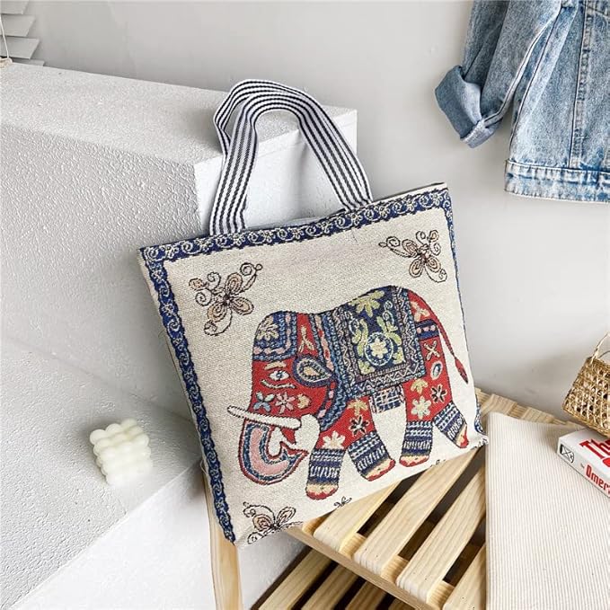 Crochet Bag Organizer for Yarn, Large Knitting Bag Portable Yarn Storage Bag for Knitting Needles Crochet Hooks (B)