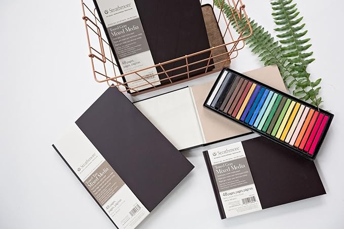 Strathmore 469-308 Hardbound Mixed Media Art Journal, 8.5" x 11", Toned Tan, 48 Pages