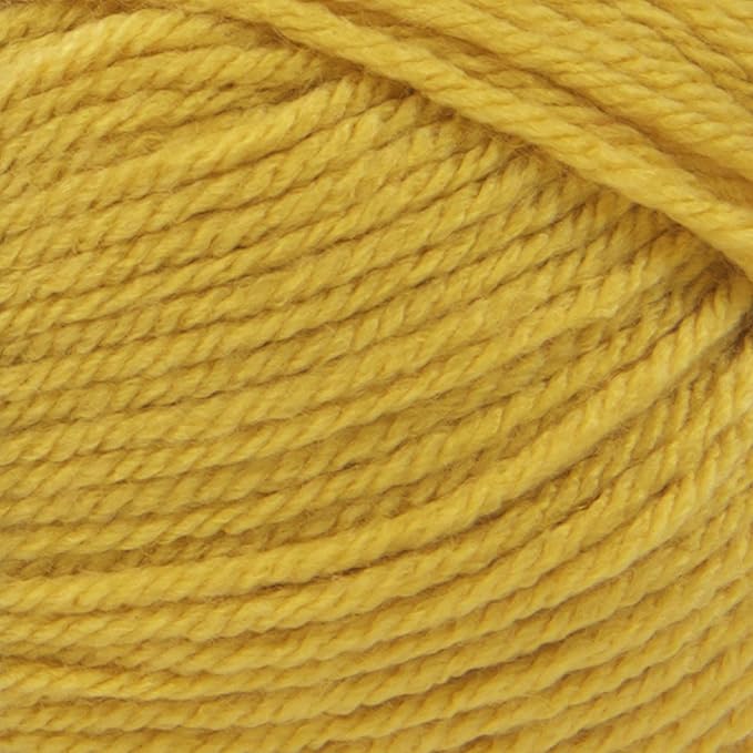 Lion Brand Yarn Basic Stitch Anti-Pilling Knitting Yarn, Yarn for Crocheting, 1-Pack, Mustard
