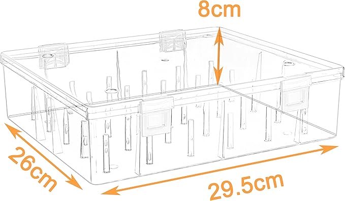 New brothread Pack of 2 Tall and Clear Storage Box/Organizer for 2x30 Home Embroidery&Cotton Thread Spools Compatible with Tall Thread Spools from Isacord/Floriani/Madeira/Glide/RA/Connecting Thread