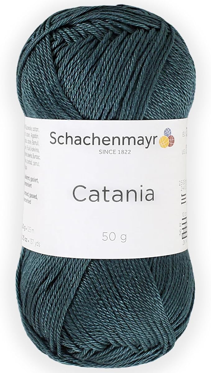 1 Skein/Pack Schachenmayr (SMC) Catania Originals Yarn, Each Ball 1.76 Oz (50gr) / 136 Yards (125 m), 100% Mercerized Cotton for Knitting and Crochet Yarn, Sport Weight, 244 - Agave