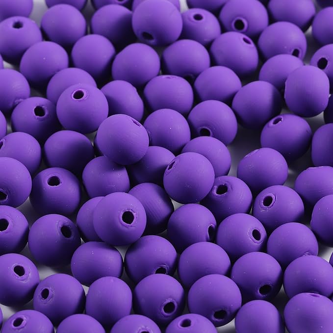 250Pcs Purple Clay Beads for Bracelets Making, 6mm Round Beads for DIY Necklace Earring Making Kit