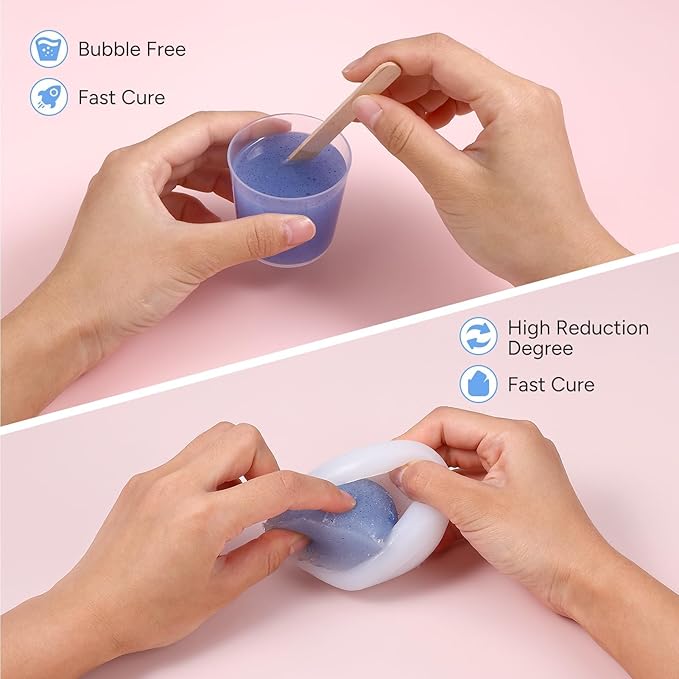 Taba Squishy Kit, Taba Squishy Making Kit for with Gift, 18oz 1:1 AB Ratio Epoxy Resin Mix, Taba Squishes Mold for Making Your Own Squishies, Taba Squishes Pack for Stress Relief