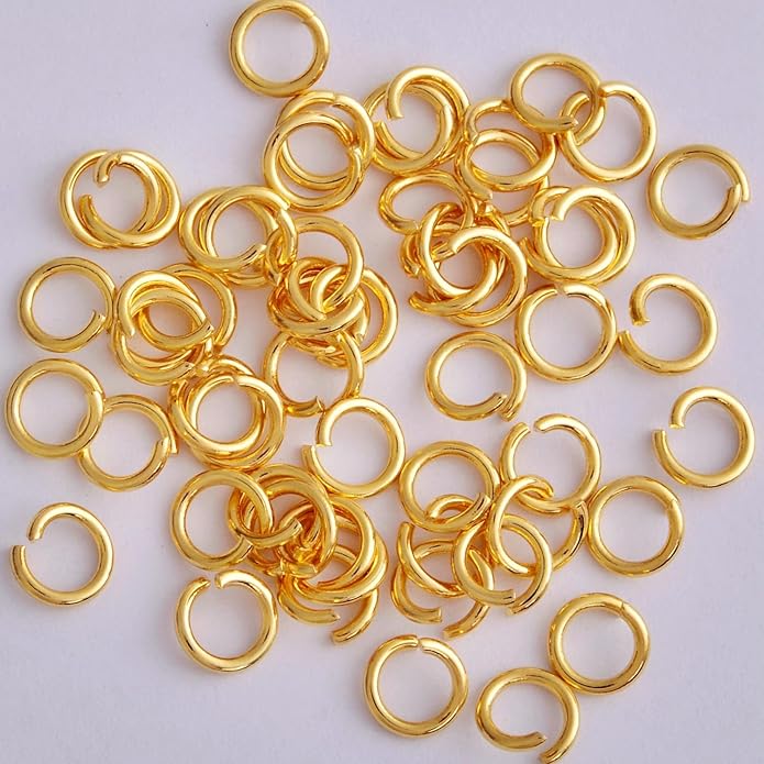 Gold Charm Necklace Kit - 4pcs 18in Stainless Steel Paperclip Chains & 50pcs Assorted Cute Gold Charms for DIY Jewelry Making