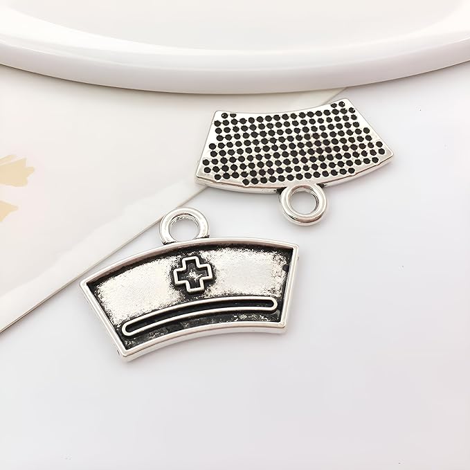 Youdiyla 144pcs Alloy antique silver medical equipment series Pendant Jewelry Making DIY Keychain Earrings Pendant Various Design Charms for Jewelry Making Bracelets Necklace (M434)