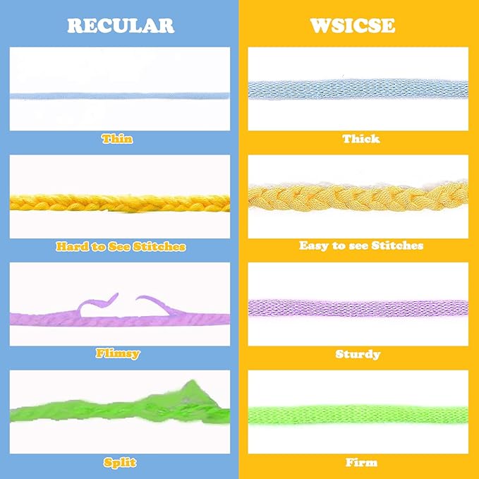 WSICSE 8x50g Beginner Crochet Yarn, Cotton Yarn for Crocheting Easy-to-See Stitches Chunky Thick Soft Yarn for Beginners Crocheting Kit Easter Decorations