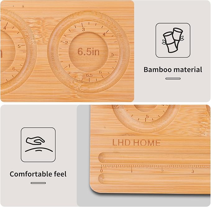 LHD HOME Bead Board for Jewelry Making,Bamboo Beading Board for Bracelet Making,DIY Jewelry Making Supplies with 2 Bead Needles