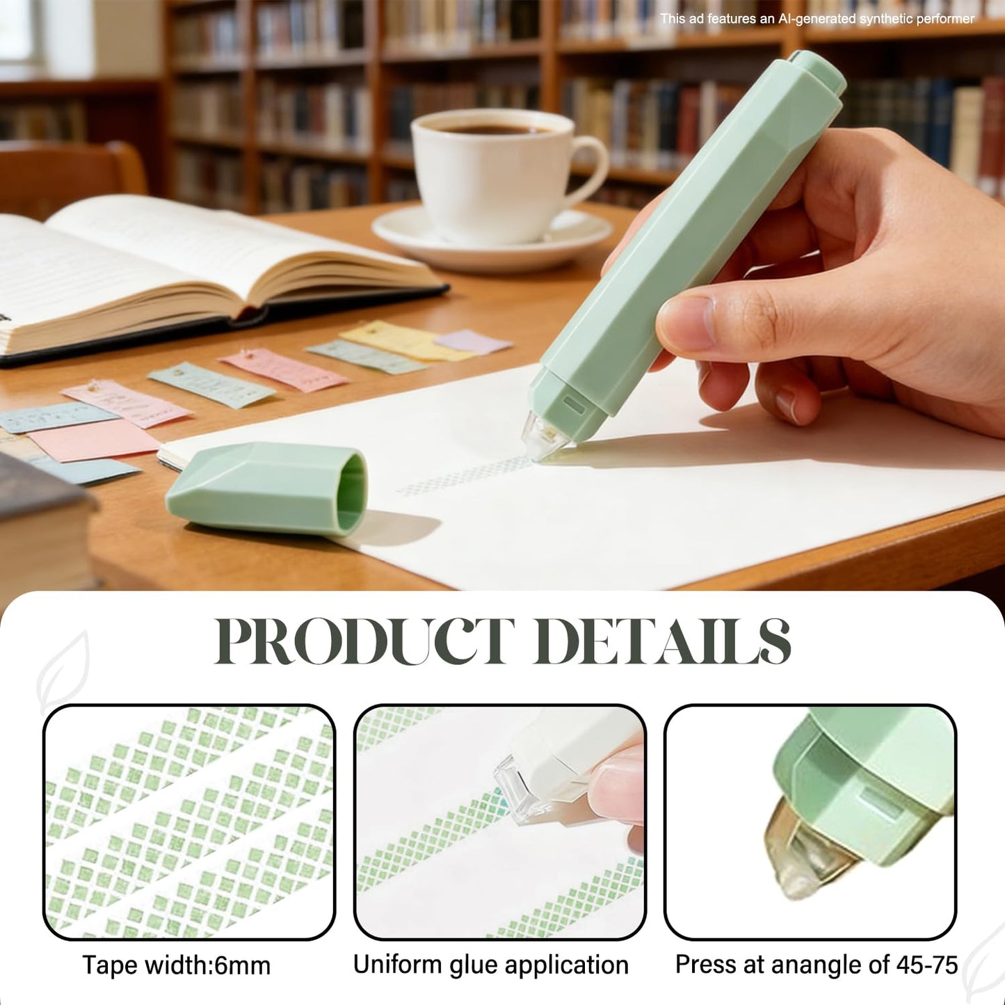4 Pcs Double Sided Tape Pens ， Scrapbooking Double Sided Tape Roller