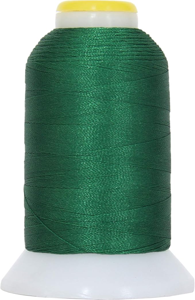 Threadart 60 Weight Micro Embroidery Thread | Fine Line Lettering & Bobbin Thread | 1000m Spools - 30 Colors Available - Green