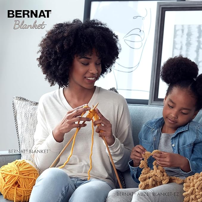 Bernat Blanket Super Bulky Acrylic Yarn - 2 Pack of 300g/10.5oz #6 Chunky Chenille Heavy Weight Yarn for Knitting and Crocheting, Amigurumi, Thick Blankets (Pink Dust, 220 Yards 2-Pack)