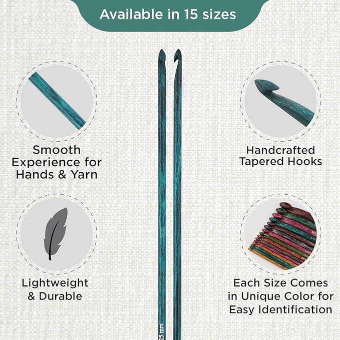 KnitPro Dreamz Afghan/Tunisian Crochet Hook | US Size D (3.25mm)