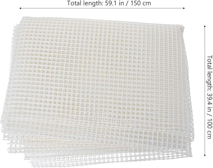 EXCEART Craft Mesh Rug Hooking Mesh Canvas Hook Rug Making Carpet Tapestry DIY Sheet for Embroidery Cross Crafts Decoration 100x150cm Embroidery Tools