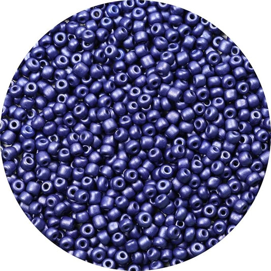 Bala&Fillic Navy Blue Color 4mm Seed Beads About 1200pcs/100Grams in Bag, 6/0 Glass Craft Beads for Making Bracelet and Necklace (Navy Blue)