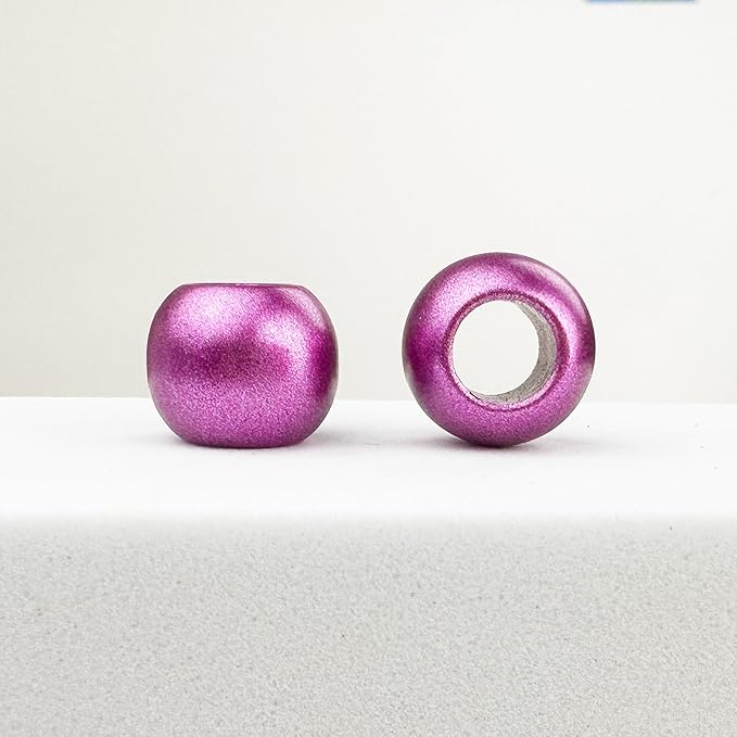 300 acrylic large hole beads for crafts 10mm x 12mm acrylic barrel beads with 5.7mm large hole, matte pink