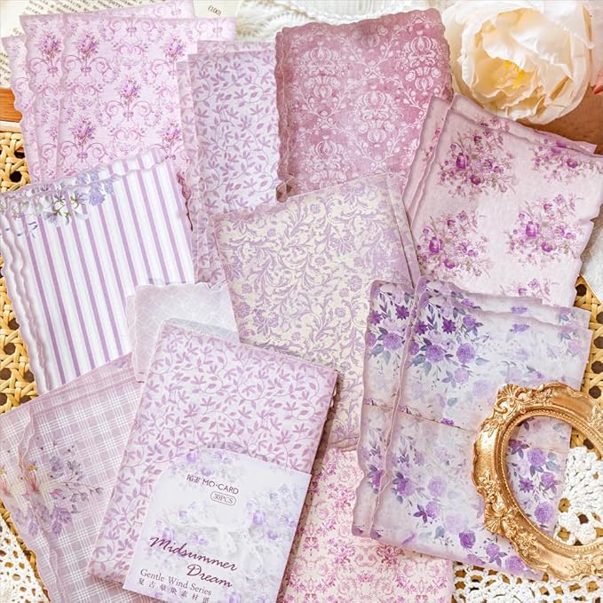 180 Sheets Vintage Scrapbook Paper, Journaling Scrapbooking Supplies, Antique Aged Looking Background Paper for Junk Journals Card Making Mixed Media Decoupage Craft Arts Deco