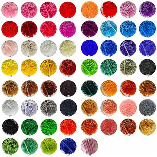 1-61 Colors Latch Hook Kit Colorful Yarn Bundles Cut Rug Yarn DIY Latch Hook for Handmake Craft Sewing Knitting for Adults (61pcs)