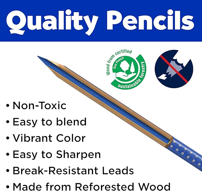 Faber-Castell - 288 Count- Grip Watercolor EcoPencils School Pack - Art Supplies For Kids- (24 Sets of 12 Colors + Free Sharpeners and Paint Brushes)
