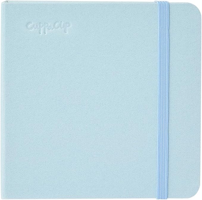 CuppaClip Watercolor Journal 300GSM Fine Grain Art Supplies for Adults Kids Watercolor Pad Wet Media Painting Wood Pulp Paper (Blue, 4.9x4.9in)