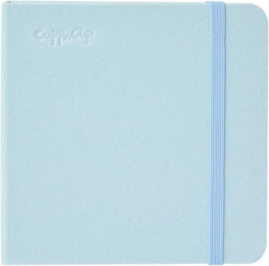CuppaClip Watercolor Journal 300GSM Fine Grain Art Supplies for Adults Kids Watercolor Pad Wet Media Painting Wood Pulp Paper (Blue, 4.9x4.9in)