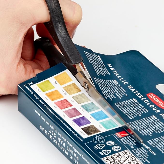 Derwent Metallic Watercolor Paint Pan Set (2306246)