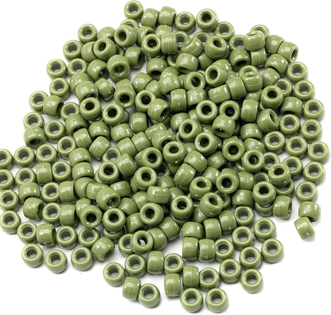 Gxueshan 1000 Pcs Acrylic Pony Beads 6x9mm Bulk for Bracelet Necklace Jewelry Making Earring Hair Braiding Kandi Beads