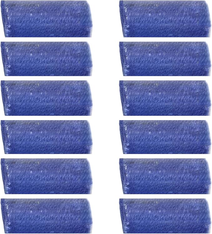 Yglnden 12 Rolls Latch Hook Kit Colorful Yarn Bundles Cut Rug DIY Latch Hook Yarn for Handmake Craft Sewing Knitting for Adults (Blue-28)