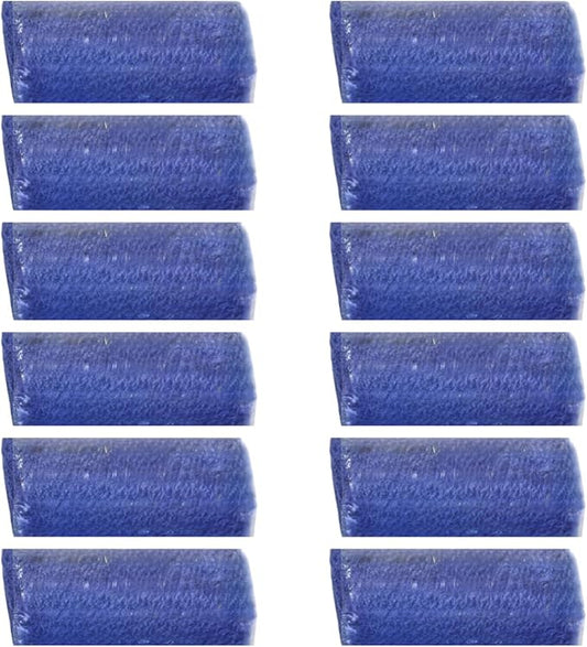 Yglnden 12 Rolls Latch Hook Kit Colorful Yarn Bundles Cut Rug DIY Latch Hook Yarn for Handmake Craft Sewing Knitting for Adults (Blue-28)